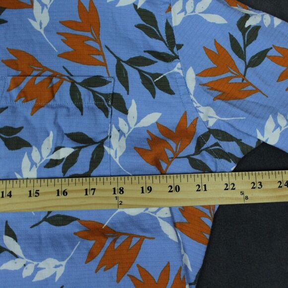 Quiksilver Waterman Shirt Mens Large Hawaiian Floral Regular Fit Button Up - Picture 5 of 8